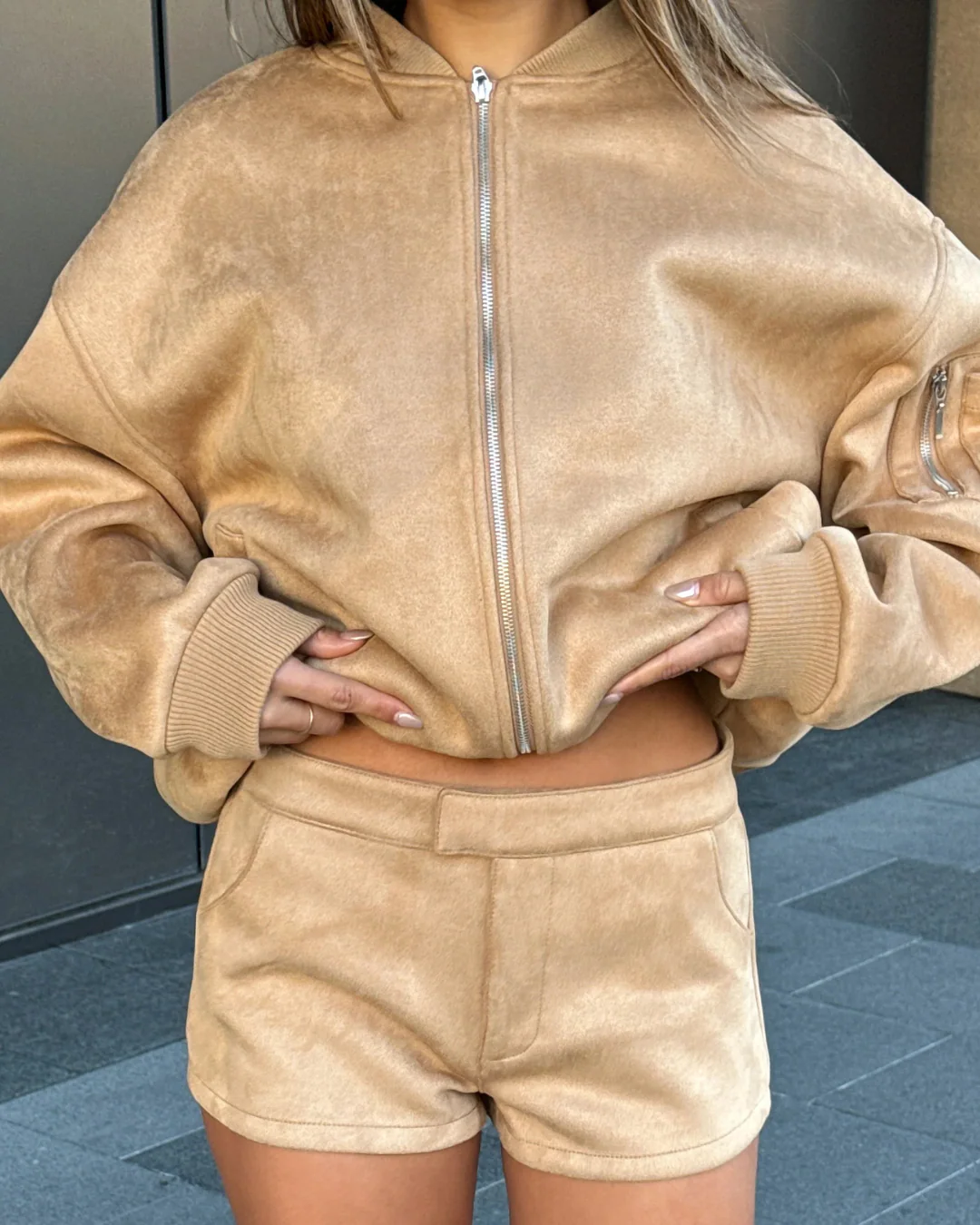 White Fox Confidence Between Us Suede Set - Rovetoy