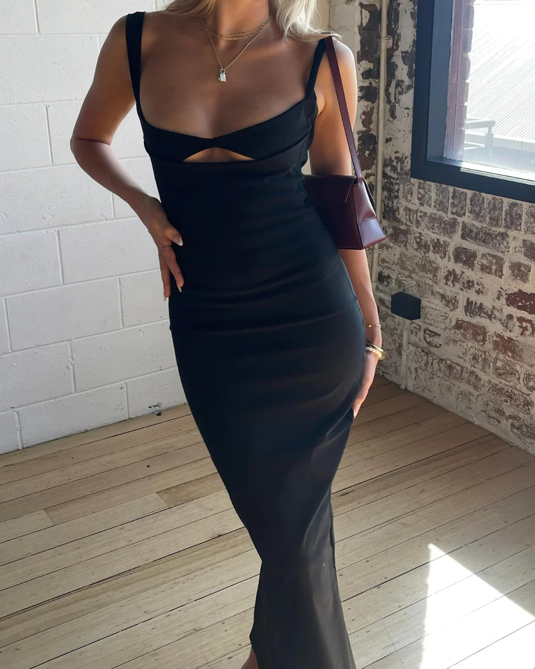 Madison Grace Bianco Dress Black - Rovetoy