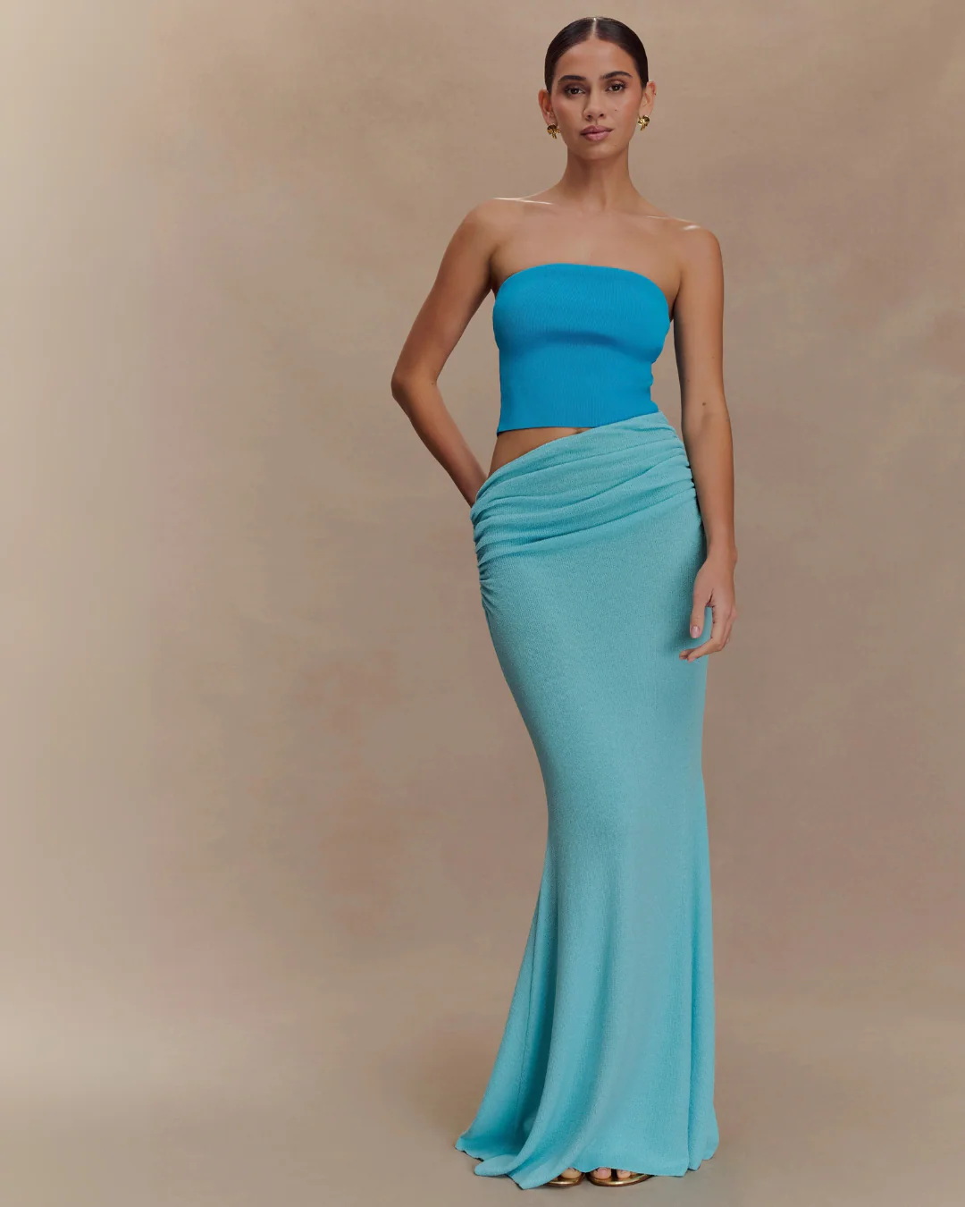 Meshki Jasiel Dress Cyan Blue - Rovetoy