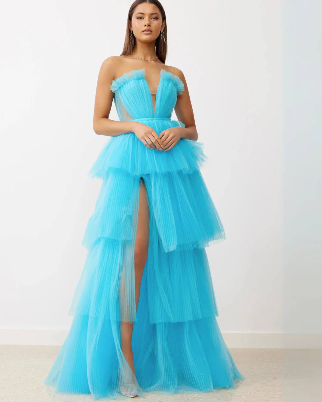 BUY: Studio Lexi Cruz Gown Turquoise - Rovetoy