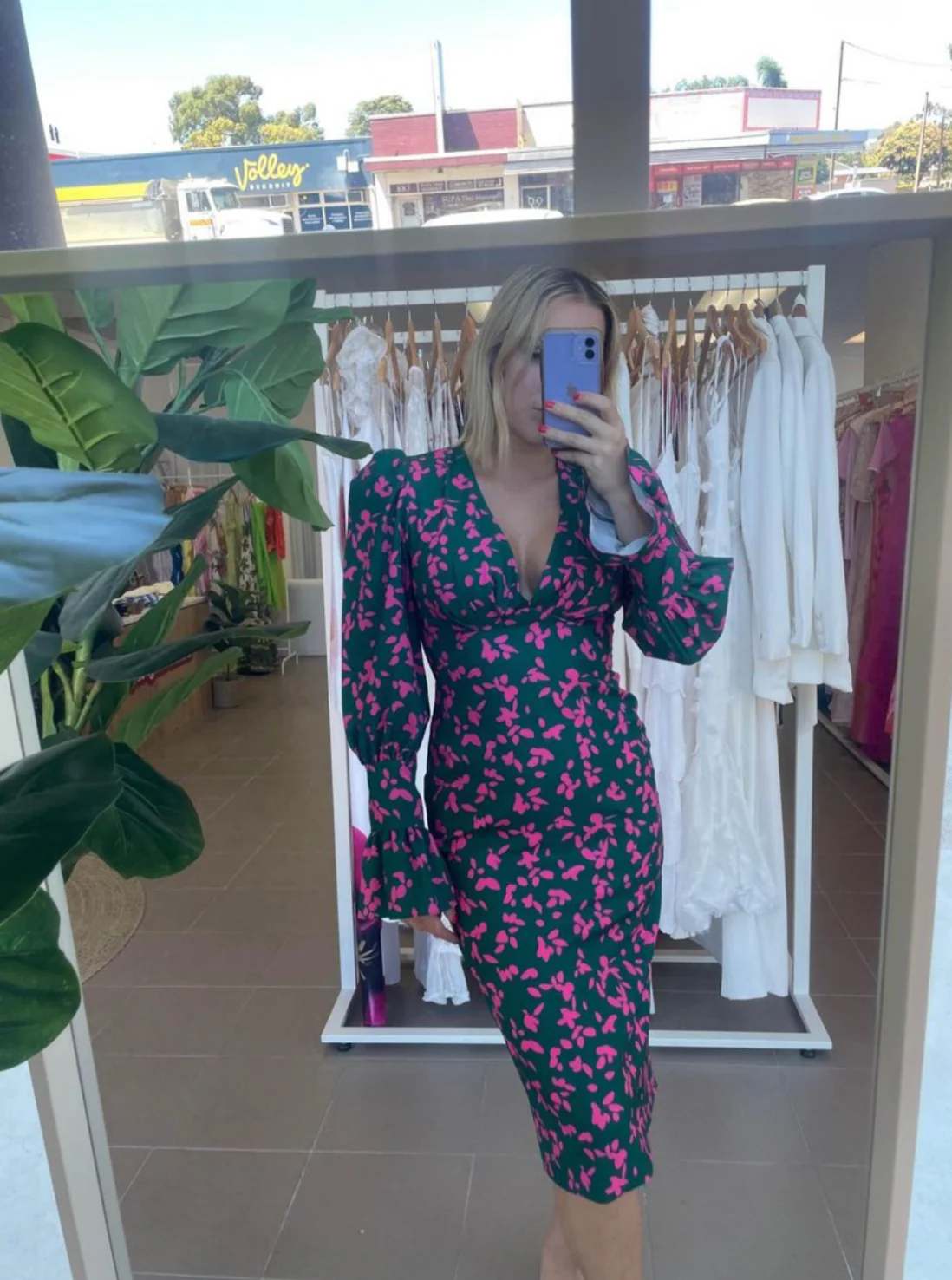 BUY: By Johnny Pink/Green Dress - Rovetoy