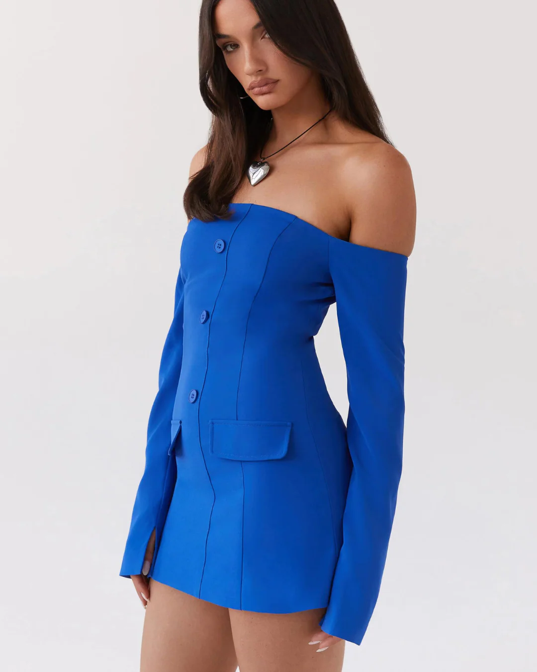 Peppermayo Dominique Blazer Dress Blue - Rovetoy