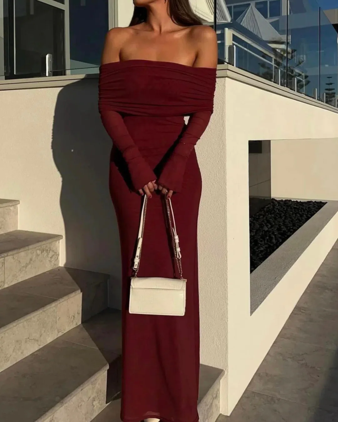 Meshki Josie Dress Wine - Rovetoy