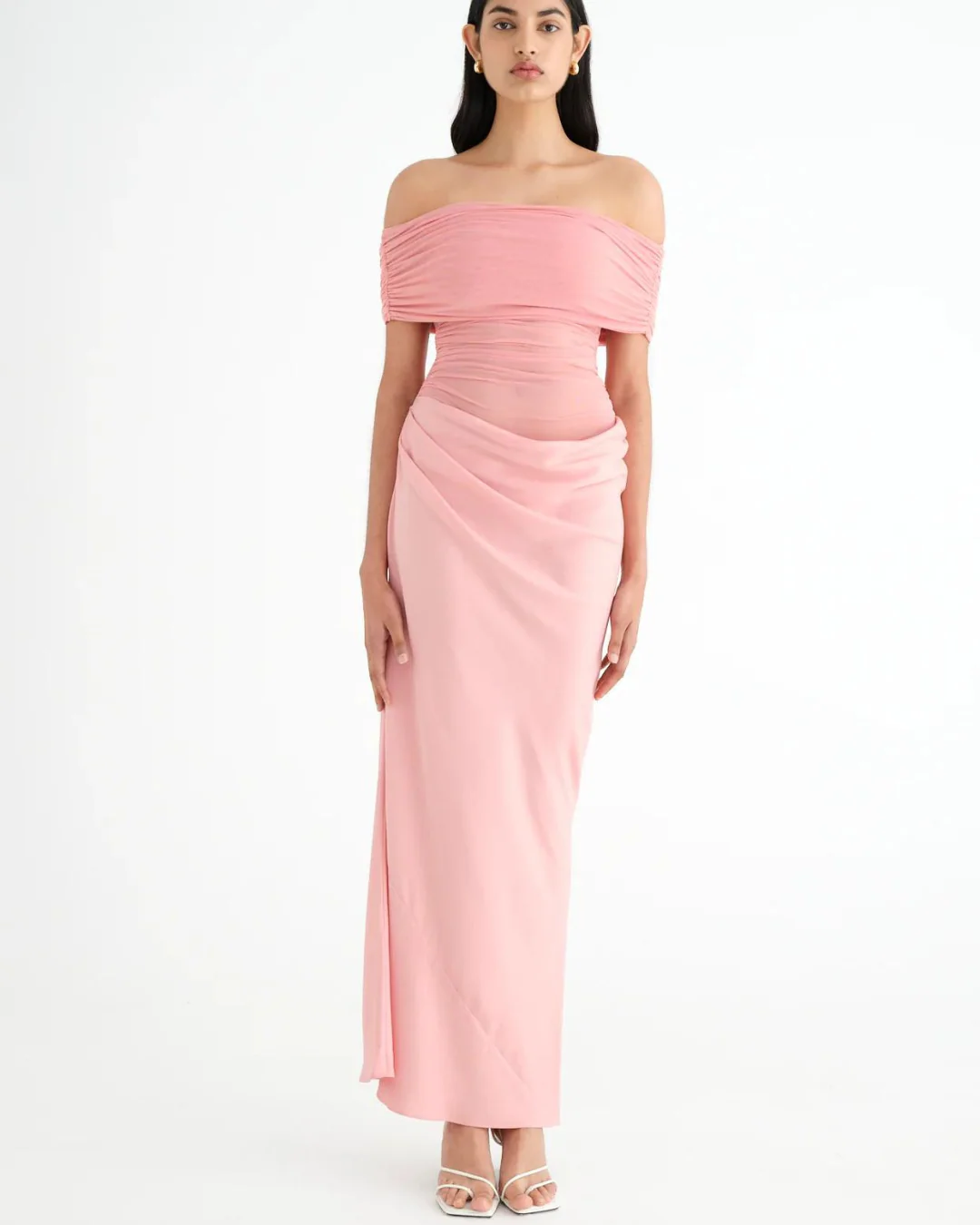 Benni Nico Off-Shoulder Maxi Dress Candy Floss - Rovetoy