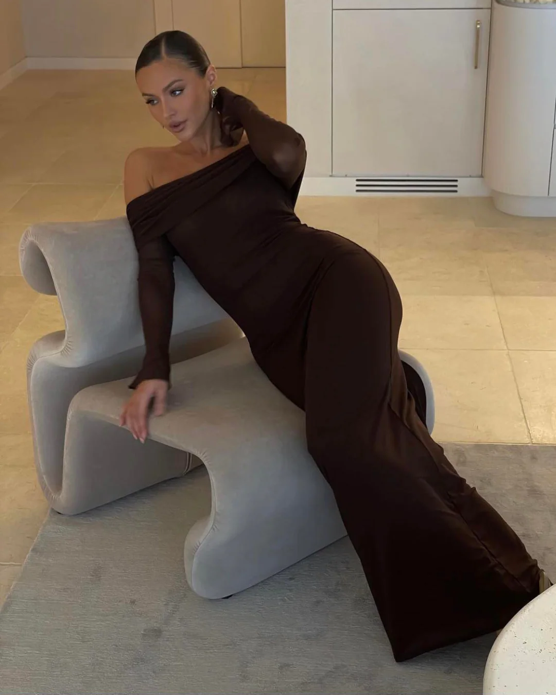 Meshki Josie Dress Brown - Rovetoy