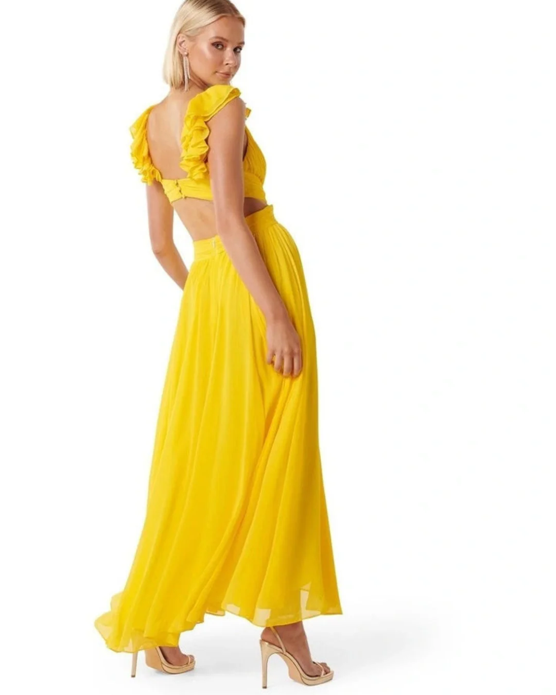 Forever New Selena Dress in Yellow - Rovetoy