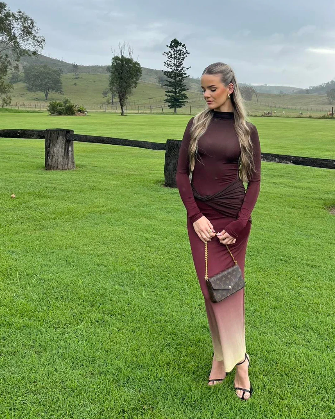 Sass & Bide Life from Jersey Dress Ombre Brown - Rovetoy