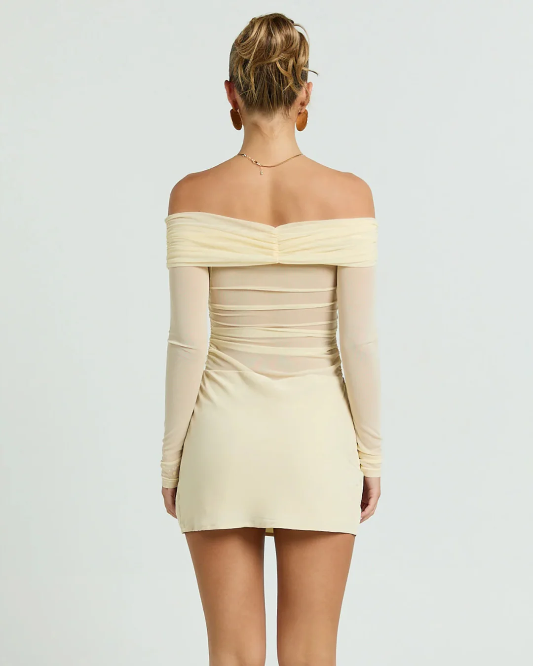 Showpo Jade Mini Dress Cream - Rovetoy